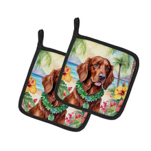 Load image into Gallery viewer, Irish Setter Luau Pot Holders - Set of 2 Decorative Kitchen Helpers | Made in the USA
