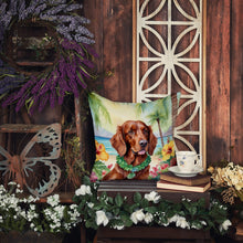 Load image into Gallery viewer, Irish Setter Luau Throw Pillow
