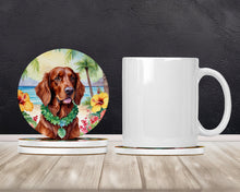 Load image into Gallery viewer, Irish Setter Luau Large Sandstone Coasters Pack of 4