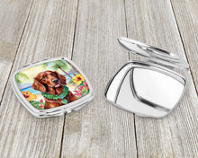 Load image into Gallery viewer, Irish Setter Luau Compact Mirror – Stylish Purse Mirror with Artistic Covers