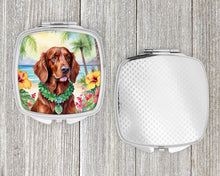 Load image into Gallery viewer, Irish Setter Luau Compact Mirror – Stylish Purse Mirror with Artistic Covers