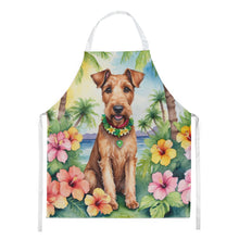 Load image into Gallery viewer, Irish Terrier Luau Apron – Artist-Designed Kitchen, BBQ &amp; Craft Apron