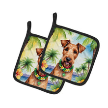 Load image into Gallery viewer, Irish Terrier Luau Pot Holders - Set of 2 Decorative Kitchen Helpers | Made in the USA