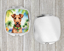 Load image into Gallery viewer, Irish Terrier Luau Compact Mirror – Stylish Purse Mirror with Artistic Covers