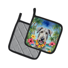 Load image into Gallery viewer, Irish Wolfhound Luau Pot Holders - Set of 2 Decorative Kitchen Helpers | Made in the USA