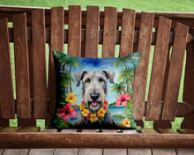 Load image into Gallery viewer, Irish Wolfhound Luau Throw Pillow - 14x14 Decorative Pillow – Art for Your Home &amp; Patio
