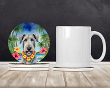 Load image into Gallery viewer, Irish Wolfhound Luau Large Sandstone Coasters Pack of 4