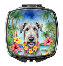 Load image into Gallery viewer, Irish Wolfhound Luau Compact Mirror – Stylish Purse Mirror with Artistic Covers