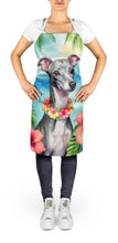 Load image into Gallery viewer, Italian Greyhound Luau Apron – Artist-Designed Kitchen, BBQ &amp; Craft Apron