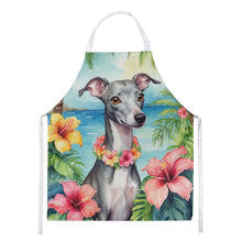 Load image into Gallery viewer, Italian Greyhound Luau Apron – Artist-Designed Kitchen, BBQ &amp; Craft Apron