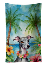 Load image into Gallery viewer, Italian Greyhound Luau Kitchen Towel