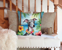 Load image into Gallery viewer, Italian Greyhound Luau Throw Pillow - 14x14 Decorative Pillow – Art for Your Home &amp; Patio