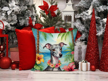 Load image into Gallery viewer, Italian Greyhound Luau Throw Pillow - 14x14 Decorative Pillow – Art for Your Home &amp; Patio