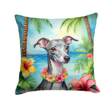 Load image into Gallery viewer, Italian Greyhound Luau Throw Pillow - 14x14 Decorative Pillow – Art for Your Home &amp; Patio