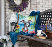 Load image into Gallery viewer, Italian Greyhound Luau Throw Pillow