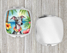 Load image into Gallery viewer, Italian Greyhound Luau Compact Mirror – Stylish Purse Mirror with Artistic Covers