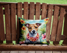 Load image into Gallery viewer, Jack Russell Terrier Luau Throw Pillow - 14x14 Decorative Pillow – Art for Your Home &amp; Patio