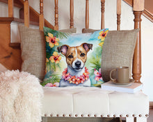 Load image into Gallery viewer, Jack Russell Terrier Luau Throw Pillow - 14x14 Decorative Pillow – Art for Your Home &amp; Patio