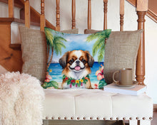 Load image into Gallery viewer, Japanese Chin Luau Throw Pillow - 14x14 Decorative Pillow – Art for Your Home &amp; Patio