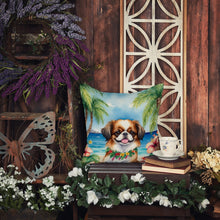 Load image into Gallery viewer, Japanese Chin Luau Throw Pillow - 14x14 Decorative Pillow – Art for Your Home &amp; Patio