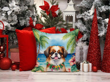 Load image into Gallery viewer, Japanese Chin Luau Throw Pillow - 14x14 Decorative Pillow – Art for Your Home &amp; Patio
