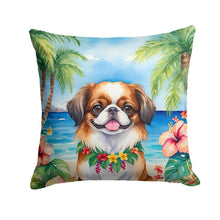 Load image into Gallery viewer, Japanese Chin Luau Throw Pillow - 14x14 Decorative Pillow – Art for Your Home &amp; Patio