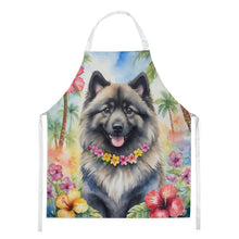 Load image into Gallery viewer, Keeshond Luau Apron – Artist-Designed Kitchen, BBQ &amp; Craft Apron