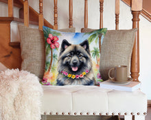 Load image into Gallery viewer, Keeshond Luau Throw Pillow - 14x14 Decorative Pillow – Art for Your Home &amp; Patio