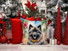 Load image into Gallery viewer, Keeshond Luau Throw Pillow - 14x14 Decorative Pillow – Art for Your Home &amp; Patio