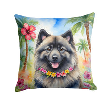 Load image into Gallery viewer, Keeshond Luau Throw Pillow - 14x14 Decorative Pillow – Art for Your Home &amp; Patio