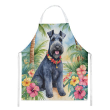 Load image into Gallery viewer, Kerry Blue Terrier Luau Apron – Artist-Designed Kitchen, BBQ &amp; Craft Apron