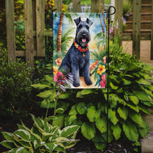Load image into Gallery viewer, Kerry Blue Terrier Luau Garden Flag – Tropical Dog Decor with Hibiscus &amp; Palm Leaves