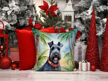 Load image into Gallery viewer, Kerry Blue Terrier Luau Throw Pillow - 14x14 Decorative Pillow – Art for Your Home &amp; Patio