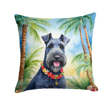 Load image into Gallery viewer, Kerry Blue Terrier Luau Throw Pillow - 14x14 Decorative Pillow – Art for Your Home &amp; Patio