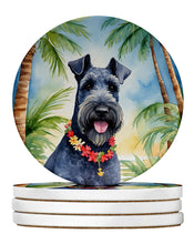 Load image into Gallery viewer, Kerry Blue Terrier Luau Large Sandstone Coasters Pack of 4