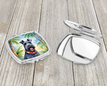 Load image into Gallery viewer, Kerry Blue Terrier Luau Compact Mirror – Stylish Purse Mirror with Artistic Covers