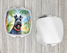 Load image into Gallery viewer, Kerry Blue Terrier Luau Compact Mirror – Stylish Purse Mirror with Artistic Covers