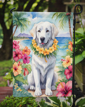 Load image into Gallery viewer, Kuvasz Luau Garden Flag – Tropical Dog Decor with Hibiscus &amp; Palm Leaves