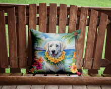 Load image into Gallery viewer, Kuvasz Luau Throw Pillow - 14x14 Decorative Pillow – Art for Your Home &amp; Patio