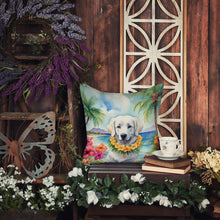 Load image into Gallery viewer, Kuvasz Luau Throw Pillow - 14x14 Decorative Pillow – Art for Your Home &amp; Patio