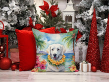 Load image into Gallery viewer, Kuvasz Luau Throw Pillow - 14x14 Decorative Pillow – Art for Your Home &amp; Patio