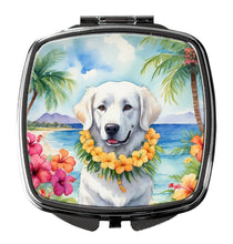Load image into Gallery viewer, Kuvasz Luau Compact Mirror – Stylish Purse Mirror with Artistic Covers