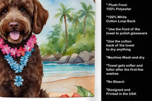Load image into Gallery viewer, Labradoodle Luau Kitchen Towel