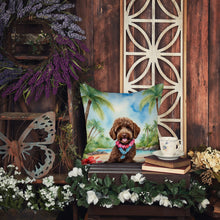 Load image into Gallery viewer, Labradoodle Luau Throw Pillow