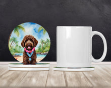 Load image into Gallery viewer, Labradoodle Luau Large Sandstone Coasters Pack of 4