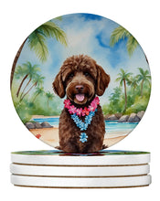 Load image into Gallery viewer, Labradoodle Luau Large Sandstone Coasters Pack of 4