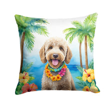 Load image into Gallery viewer, Labradoodle Luau Throw Pillow - 14x14 Decorative Pillow – Art for Your Home &amp; Patio