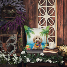 Load image into Gallery viewer, Labradoodle Luau Throw Pillow
