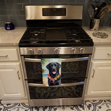 Load image into Gallery viewer, Black Labrador Retriever Luau Kitchen Towel
