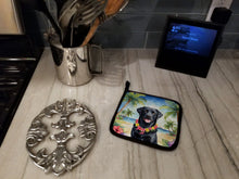 Load image into Gallery viewer, Black Labrador Retriever Luau Pot Holders - Set of 2 Decorative Kitchen Helpers | Made in the USA